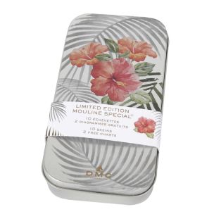 **-Dmc Limited Edition Floral Tin-** 10 Skeins With 2 Charts ##-Dmc 117ZG-##