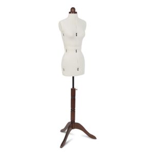 **-Adjustable Dressmakers Dummy - Lady Valet in Cream-** Lady Valet in Cream Fabric with Hem Marker, Dress Form in 3 Sizes Petite to Medium. Pin, Measure, Fit and Display your Clothes on this Tailors Dummy ##-Adjustoform SPDM164---0-2-6-8-##