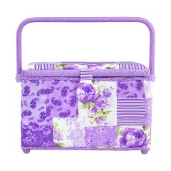 **- Sewing Basket -** Large Rectangle - Patchwork Lavender ##-Birch 010907-PATCHWORK-LAVENDER-##