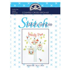 **-Dmc By Leuts Cross-** Stitch Family Tree 30 X 39cm ##-Dmc 583043-##