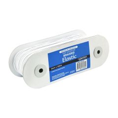 **-Uni Trim Elastic Premium Braided 3mmx300m White (Dkblue Label)-** ##-Unitrim U4960-3-##